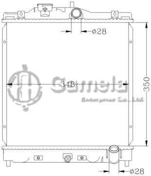 6117050N - Radiator for HONDA CIVIC '92-00 EK3/EG8 MT OEM: 19010- P08-004/J02 19010- P28- A01/A03 DPI: 1290