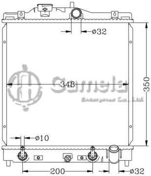 6117051N - Radiator for HONDA CIVIC '92-00 D13B/D16A AT OEM: 19010- P30-901 DPI: 1570