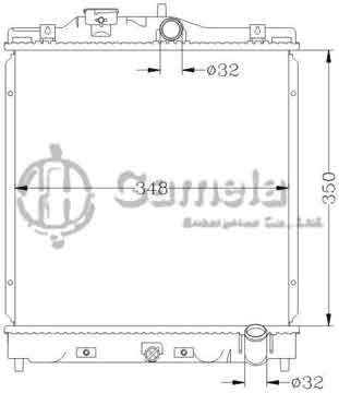 6117052N - Radiator for HONDA CIVIC '92-00 D13B/D16A MT OEM: 19010- P30- G01/G02 DPI: 1570