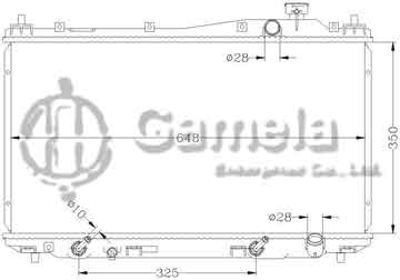 6117055N - Radiator for HONDA CIVIC '01-05 ES7/ES8 AT OEM: 19010- PMM- A51/A52 19010- PLC-901 DPI: 2354