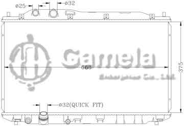 6117060AN - Radiator for HONDA CIVIC '05 FA1 MT OEM: 19010- PNB- A01/C01 19010- RNC- T51 DPI: 2922