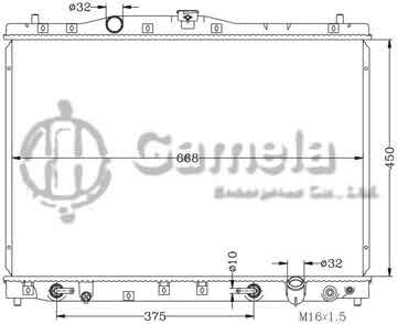 6117065N - Radiator for HONDA LEGEND '96-03 KA9 AT OEM: 19010- P8F- A51/051 19010- P5A-003 DPI: 1912