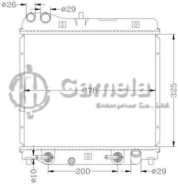 6117083N - Radiator for HONDA JAZZ '01- AT OEM: 19010- PWA-901