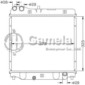 6117084N - Radiator for HONDA JAZZ '01- MT OEM: 19010- PWA- Q01