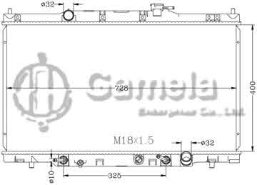 6117093N - Radiator for HONDA CRV '02-06 RD5 AT OEM: 19010- PPA- A51 DPI: 2443