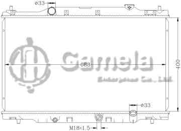 6117104AN - Radiator for HONDA STREAM '01-04 RN3 MT OEM: 19010- PNA- G01/901