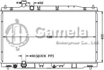 6117152N - Radiator for HONDA CRV '07 2.4L RE4 MT OEM: 19010-