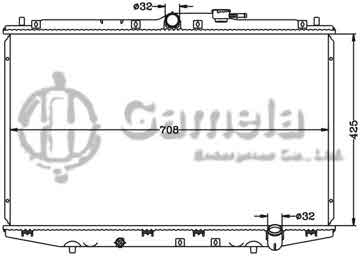 6117159N - Radiator for HONDA ODYSSEY '03 RA6 (UK) MT OEM: 19010-