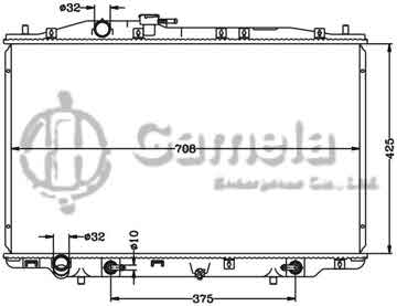 6117163N - Radiator for HONDA ACURA 3.5L/V6 '05-08 AT OEM: 19010-RJA-J51 DPI: 2814