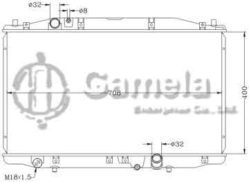 6117197NA - Radiator for HONDA ACCORD 2.2CTDi(D) '03- MT OEM: 19010-RBD-E01