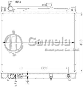 6118027N - Radiator for SUZUKI VITARA '97- TA11 AT OEM: 17700-77E10/77E30 DPI: 2087