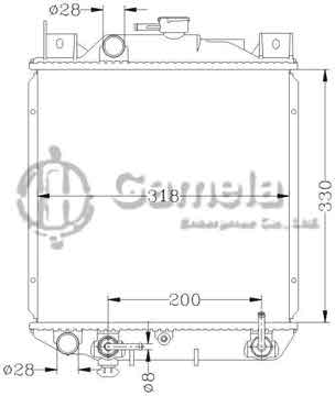 6118055N - Radiator for SUZUKI CULTUS '07- AT OEM: 17700-60B32 DPI: 1444