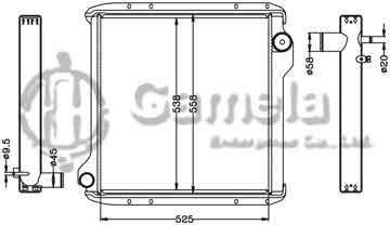 6118067N - Radiator for SUZUKI TATA 2515 MT