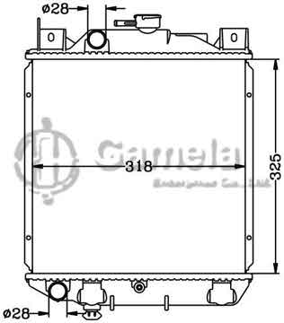 6118084N - Radiator for SUZUKI SWIFT '91- 1.0i/1.6i MT OEM: 17700-