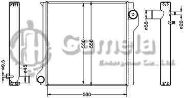 6118085N - Radiator for SUZUKI TATA MT