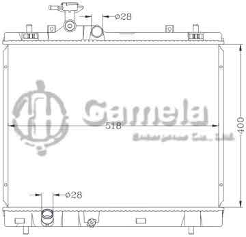 6118128NA - Radiator for SUZUKI TIGER '2012 MT