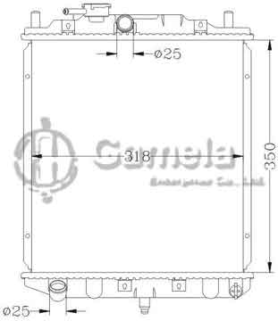 6119002N - Radiator for DAIHATSU L200/L300/L500/EE '90-98 MT OEM: 16400-87254/87284