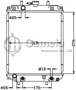 6119025N - Radiator for DAIHATSU MIRA/OPTI/MOVE/STORIA '98- AT OEM: 16400-97206-000/97211-000 16400-97212-000