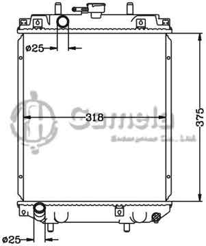 6119026N - Radiator for DAIHATSU MIRA/OPTI/MOVE/STORIA '98- MT OEM: 16400-97202-000/97209-000 16400-97210-000