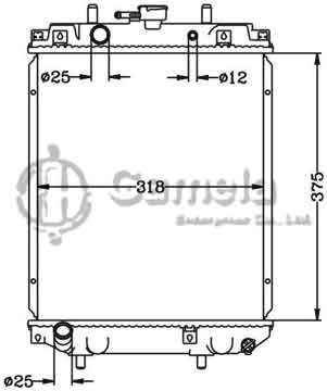 6119028N - Radiator for DAIHATSU MIRA/OPTI/MOVE '98-01 MT OEM: 16400-97207-000 16400-97214-000