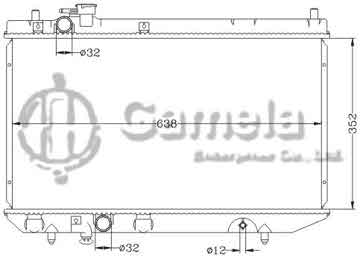 6119030N - Radiator for DAIHATSU CHARADE '90-93 G102S/G112S MT OEM: 16400-87F27-000 16400-87F28-000