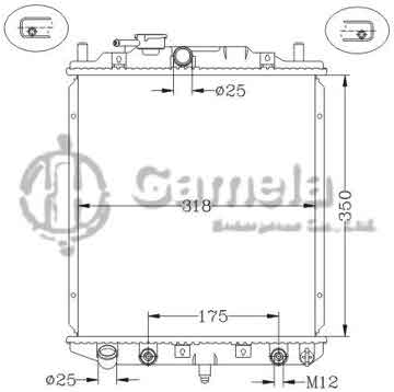 6119031NA - Radiator for DAIHATSU L200/L300/L500/EF '90-98 AT OEM: 16400-