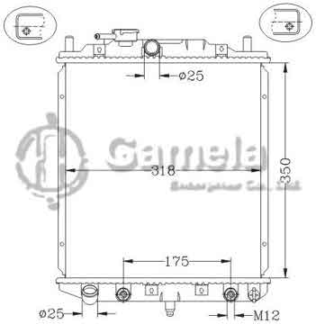 6119035NA - Radiator for DAIHATSU L200/L300/L500/EF '90-98 AT OEM: 16400-