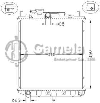 6119036NA - Radiator for DAIHATSU L200/L300/L500/EF '90-98 MT OEM: 16400-