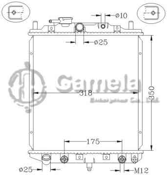 6119037NA - Radiator for DAIHATSU MIRA/MOVE '90-98 AT OEM: 16400-