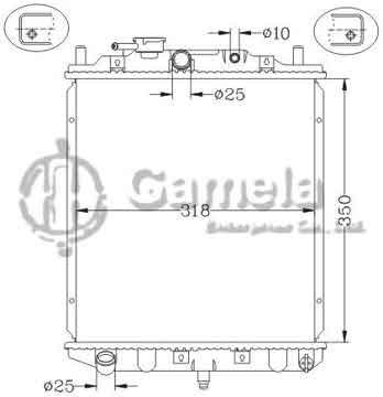 6119040NA - Radiator for DAIHATSU MIRA/MOVE '90-98 MT OEM: 16400-