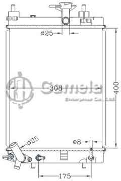 6119043NA - Radiator for DAIHATSU CUORE 1.0 ' 07 - AT OEM: 16400 - B2200