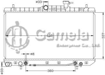 6121003N - Radiator for HYUNDAI ACCENT '99- AT OEM: 25310-25100/25150 25310-25300/25400 DPI: 2338