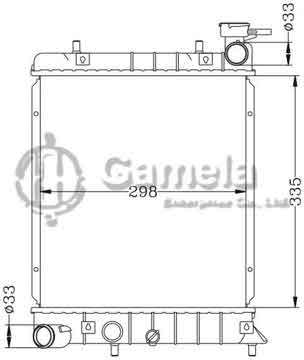 6121005N - Radiator for HYUNDAI ACCENT '99- MT OEM: 25310-25050 DPI: 2801