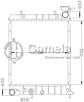 6121006AN - Radiator for HYUNDAI ACCENT '99- MT OEM: 25310-25050 DPI: 2801