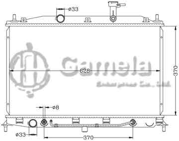 6121007AN - Radiator for HYUNDAI ACCENT '07-10 AT OEM: 25310-1E000/1E050 DPI: 2896