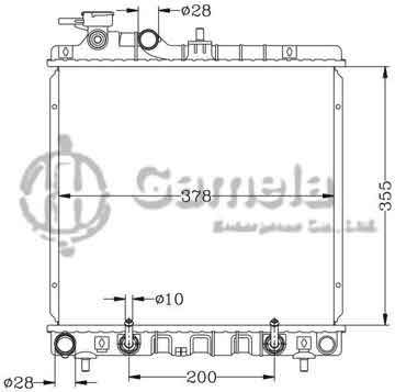 6121009N - Radiator for HYUNDAI ATOS '98 AT OEM: 25310-02150/02151