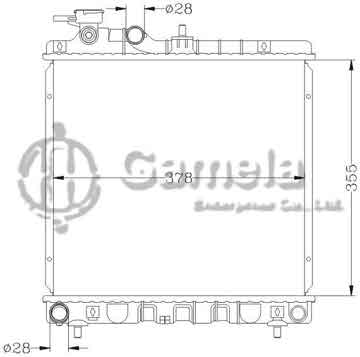 6121010N - Radiator for HYUNDAI ATOS '98 MT OEM: 25310-02000/02100