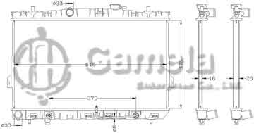 6121017N - Radiator for HYUNDAI ELANTRA 2.0L L4 '00-04 AT OEM: 25310-2D010 DPI: 2387