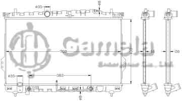 6121045N - Radiator for HYUNDAI TRAJET '99- AT OEM: 25310-3A200