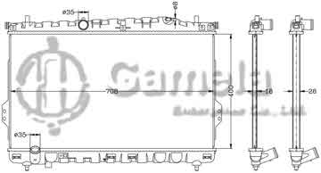 6121046N - Radiator for HYUNDAI TRAJET '99- MT OEM: 25310-3A100