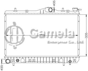 6121050N - Radiator for HYUNDAI SCOUPE '91-96 MT OEM: 25310-23300/23370