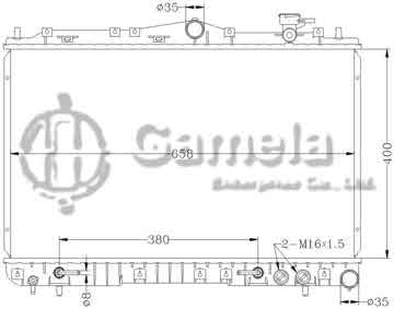 6121053N - Radiator for HYUNDAI SONATA '91-95 AT OEM: 25310-33351/33371 DPI: 1286