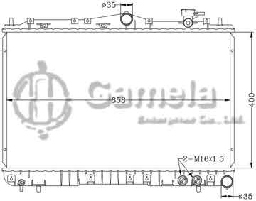 6121054N - Radiator for HYUNDAI SONATA '91-95 MT OEM: 25310-34000