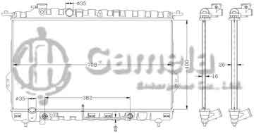 6121057N - Radiator for HYUNDAI SONATA/XG '98-04 AT OEM: 25310-38050/39500/3C050 DPI: 2338