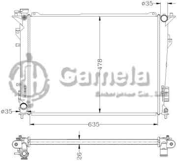 6121062AN - Radiator for HYUNDAI SONATA '05 MT OEM: 25310-3K140