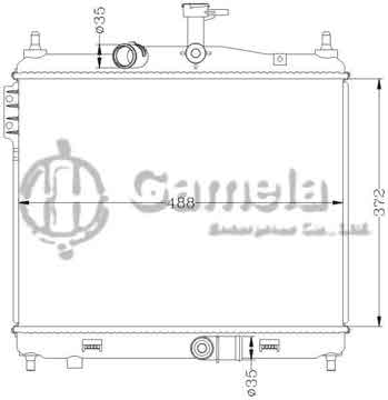 6121069AN - Radiator for HYUNDAI GETZ '06 MT OEM: 25310-1C600/1C650