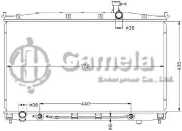 6121087AN - Radiator for HYUNDAI SANTAFE '07- AT OEM: 25310-2B100