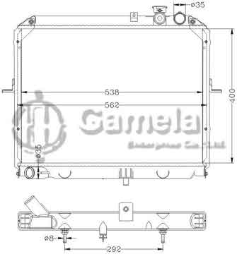 6121089AN - Radiator for HYUNDAI KIA PREGIO '97- AT