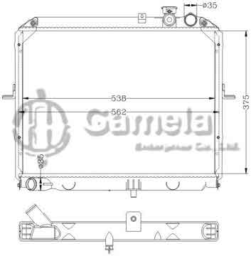 6121092N - Radiator for HYUNDAI KIA PREGIO '97- MT