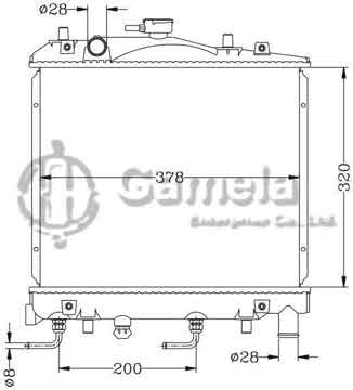 6121093N - Radiator for HYUNDAI KIA PRIDE '93- AT OEM: 180-15-200